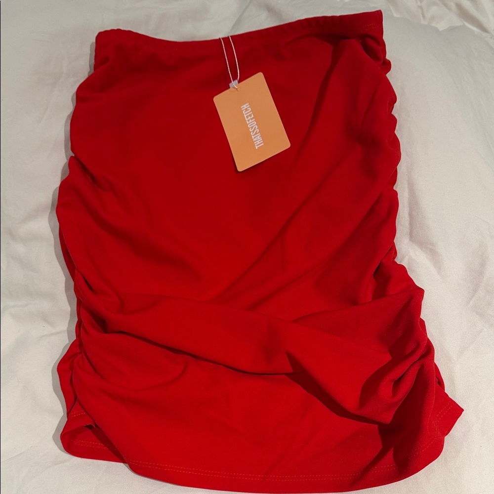 Vibrant Red Skirt